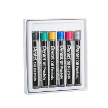 Pentel Arts Metallic Oil Pastels (PHN-M6)
