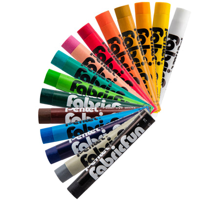 Pentel Arts Fabric Fun Pastel Dye Sticks - 15 Color Set (PTS-15)