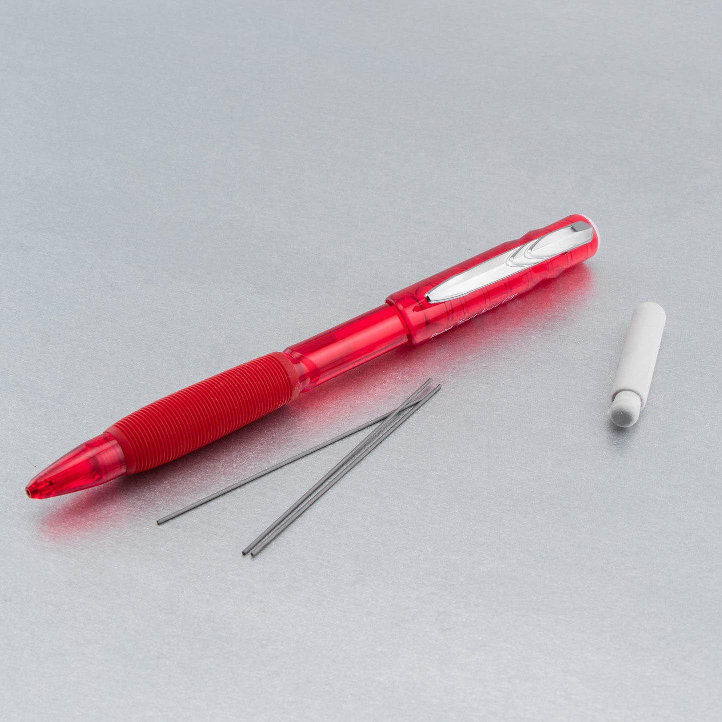 Twist-Erase GT (0.7mm) 1-CLICK Mechanical Pencil Transparent Red (QE207B)