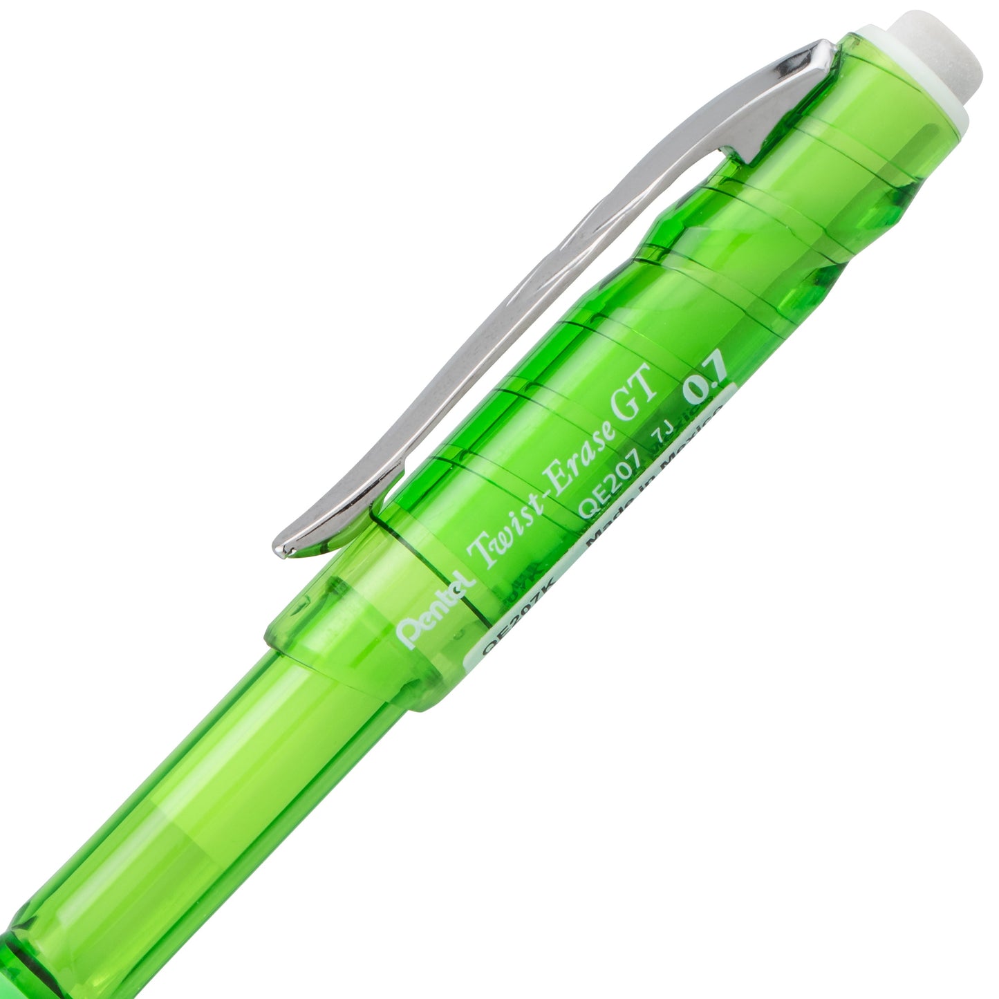 Twist-Erase GT (0.7mm) 1-CLICK Mechanical Pencil Transparent Lime Green (QE207K)