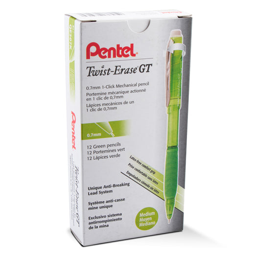 Twist-Erase GT (0.7mm) 1-CLICK Mechanical Pencil Transparent Lime Green (QE207K)