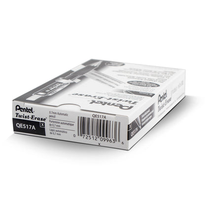 Pentel Twist-Erase III Mechanical Pencil (0.7mm), Black Barrel (QE517A), 48 Dozen