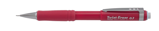 Pentel Twist-Erase III Mechanical Pencil (0.7mm), Red Barrel (QE517B), 48 Dozen