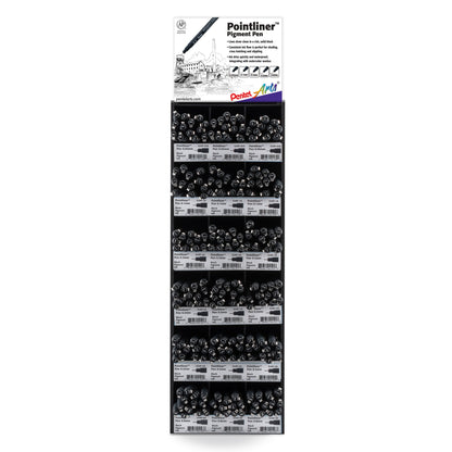 Pentel Arts Pointliner Pen Tower Display - 216 Pieces (S20P-216)