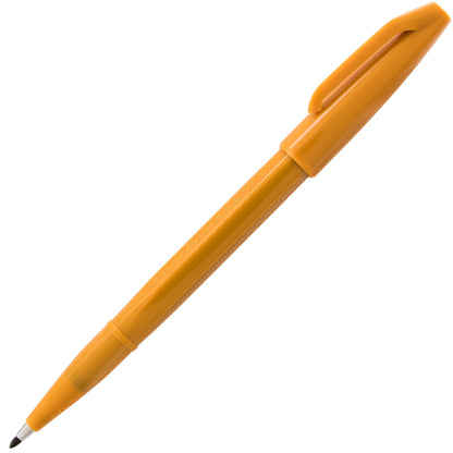 Pentel Arts Sign Pen Fiber-Tipped Pen, Yellow Ochre Ink (S520-Y)