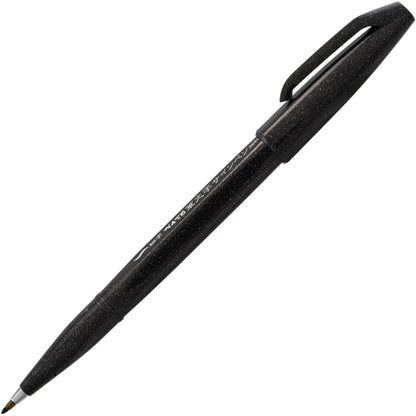Pentel Arts Sign Pen Brush Tip,  Black Ink (SES15-NA)
