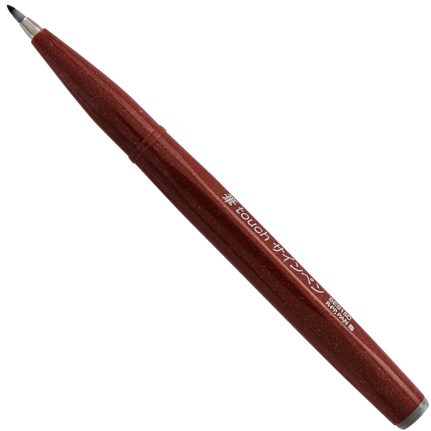 Pentel Arts Sign Pen Brush Tip, Brown Ink (SES15C-E)