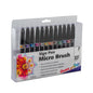 Pentel Arts Sign Pen Micro Brush Tip, Assorted Colors (A/B/C/D/E/F/G/N/P/S/V/Y), 12-pk Plastic Box (SESF30CPC12)