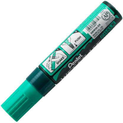 Pentel Arts Wet Erase Chalk Marker, Jumbo Tip, Green Ink (SMW56-D)