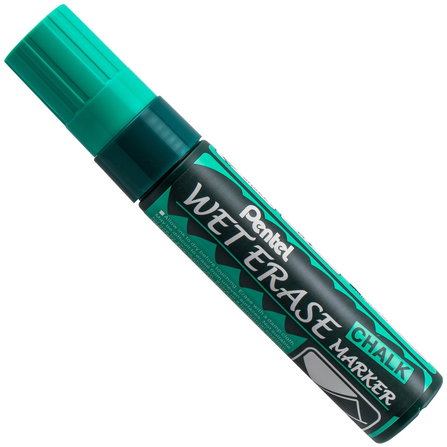 Pentel Arts Wet Erase Chalk Marker, Jumbo Tip, Green Ink (SMW56-D)