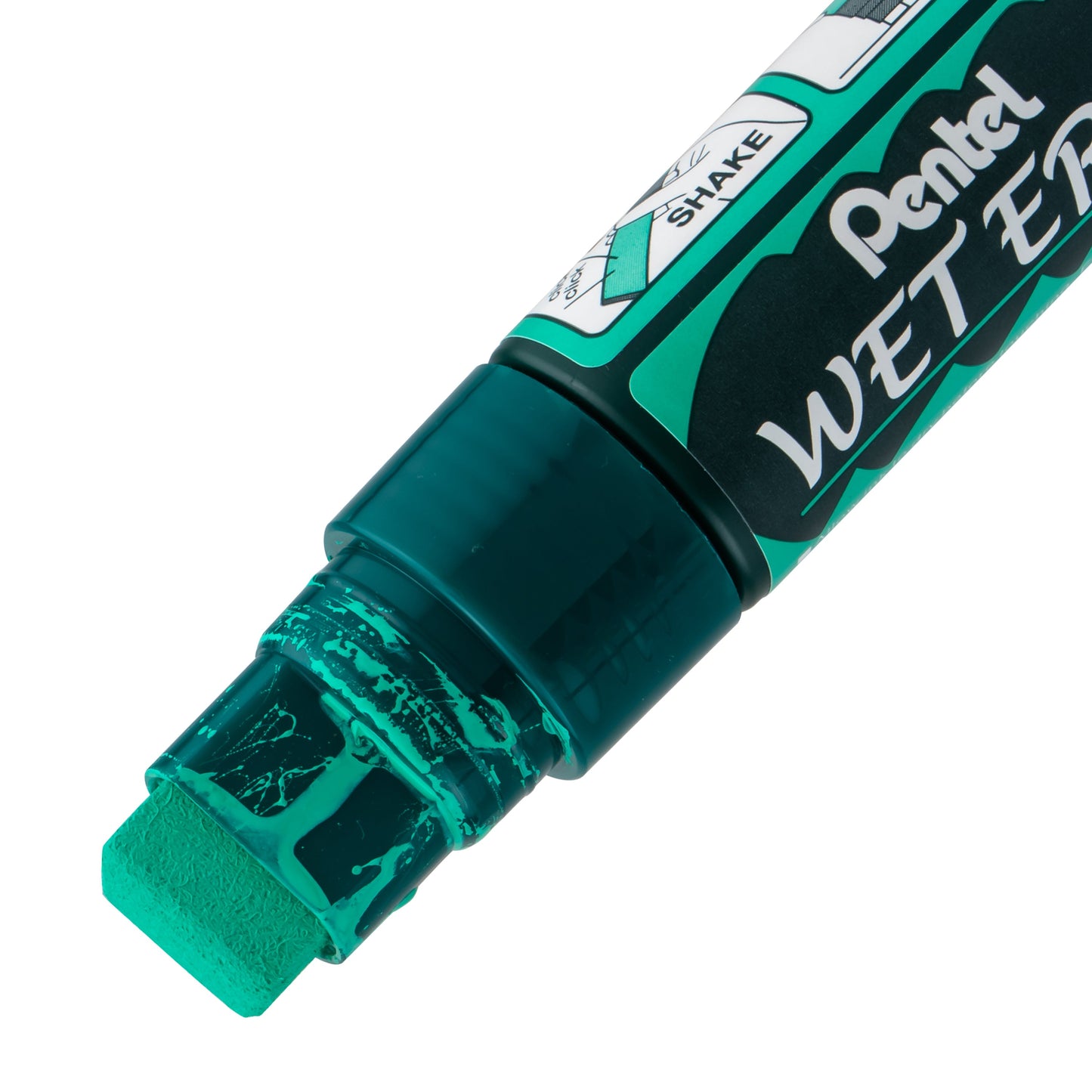 Pentel Arts Wet Erase Chalk Marker, Jumbo Tip, Green Ink (SMW56-D)