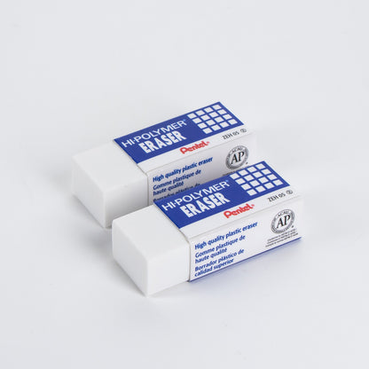 Pentel Hi-Polymer Block Eraser, Small White (ZEH-05), 120 Dozen