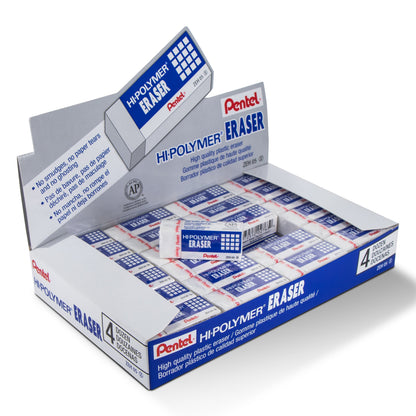Pentel Hi-Polymer Block Eraser, Small White (ZEH-05), 120 Dozen