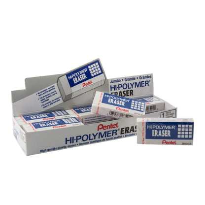 Hi-Polymer Block Eraser, Jumbo Size, White (ZEH-20)