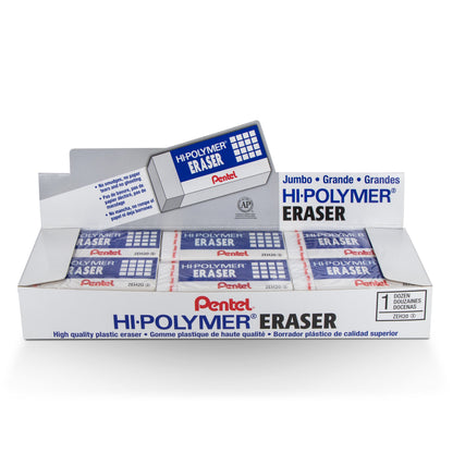 Hi-Polymer Block Eraser, Jumbo Size, White (ZEH-20)