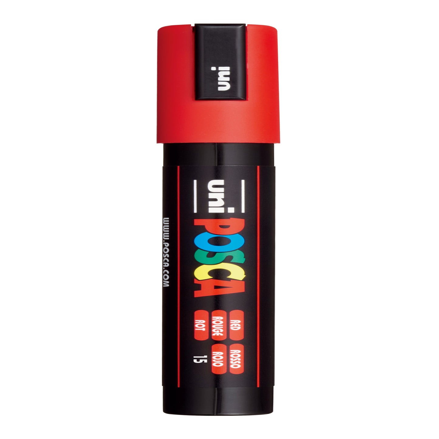 uni® POSCA PC-5M Water-Based Paint Markers, Reversible Medium Tip (1.8-2.5mm), Red