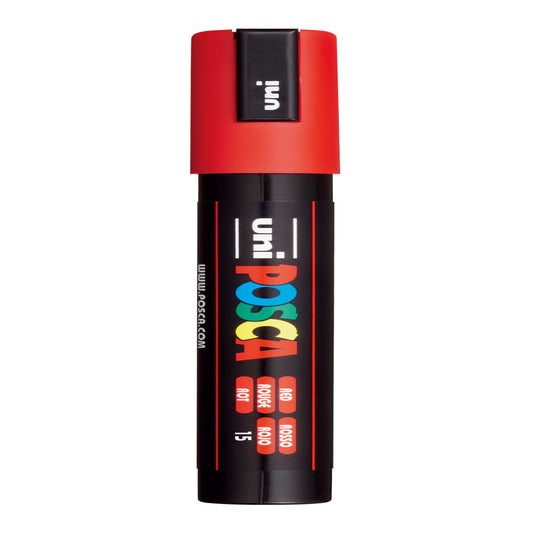 uni® POSCA PC-5M Water-Based Paint Markers, Reversible Medium Tip (1.8-2.5mm), Red