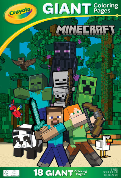 Crayola Minecraft Giant Coloring Pages (04-0734)