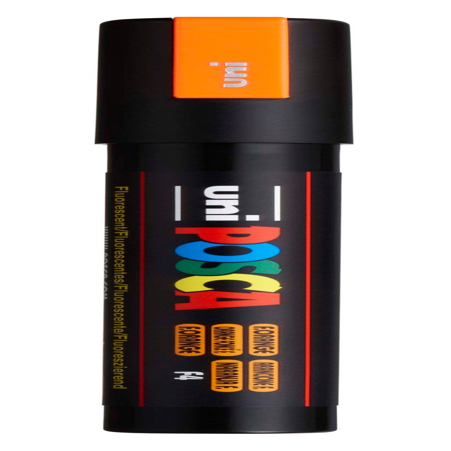 uni® POSCA PC-5M Water-Based Paint Markers, Reversible Medium Tip (1.8-2.5mm), Fluorescent Orange