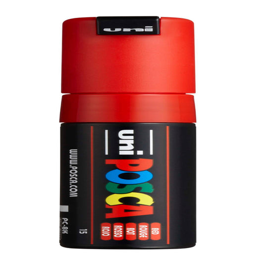 uni® POSCA PC-8K Water-Based Paint Markers, Broad Tip (8mm), Red