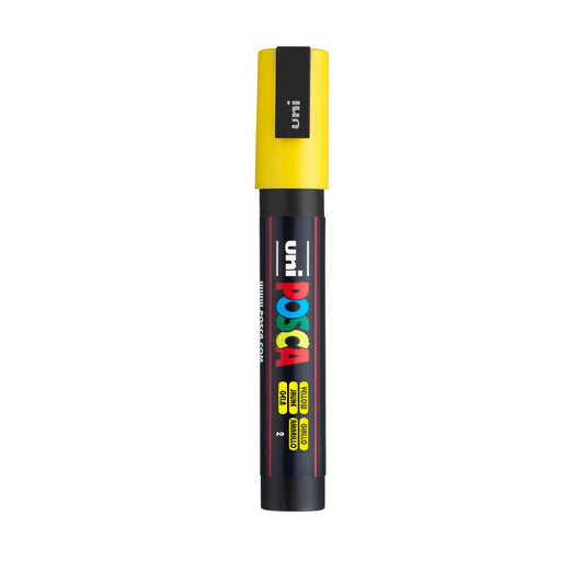 uni® POSCA PC-3M Water-Based Paint Markers, Reversible Fine Tip (0.9-1.3mm), Yellow