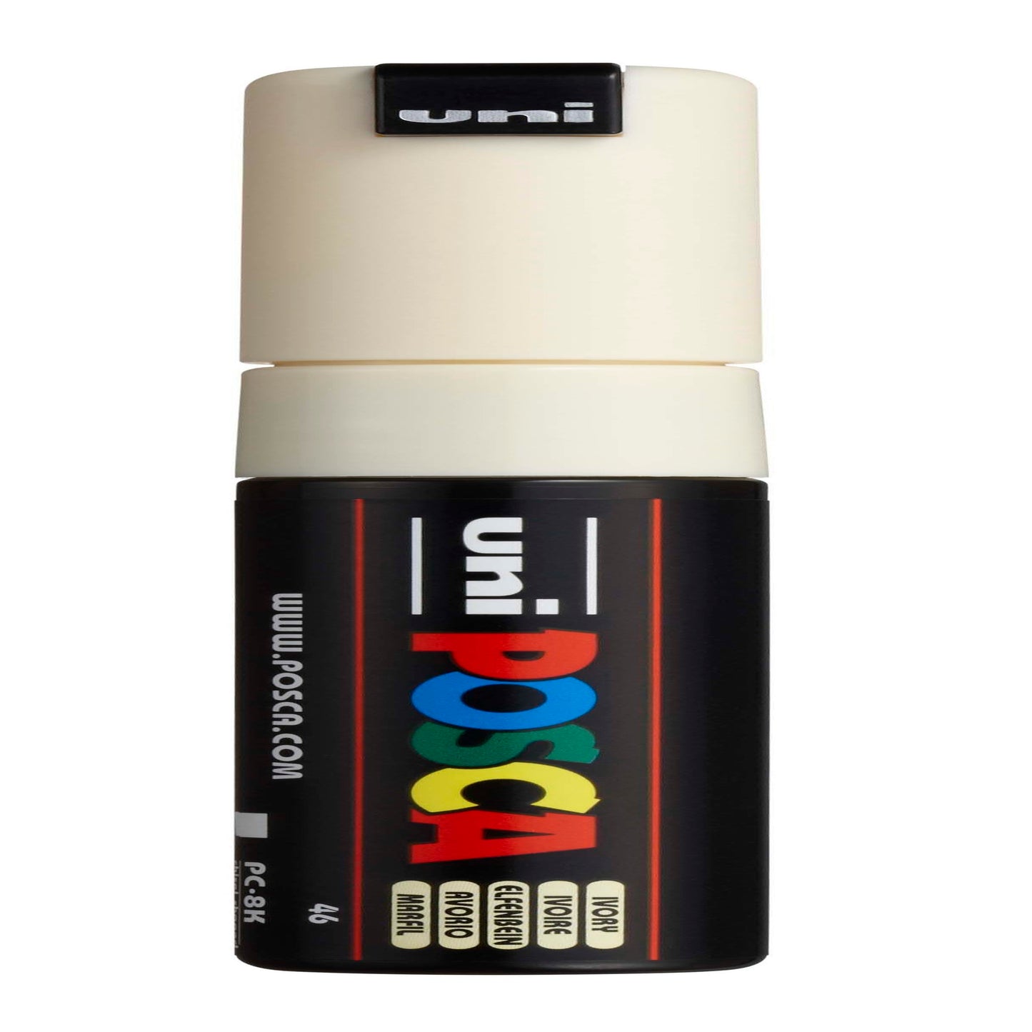 uni® POSCA PC-8K Water-Based Paint Markers, Broad Tip (8mm), Ivory