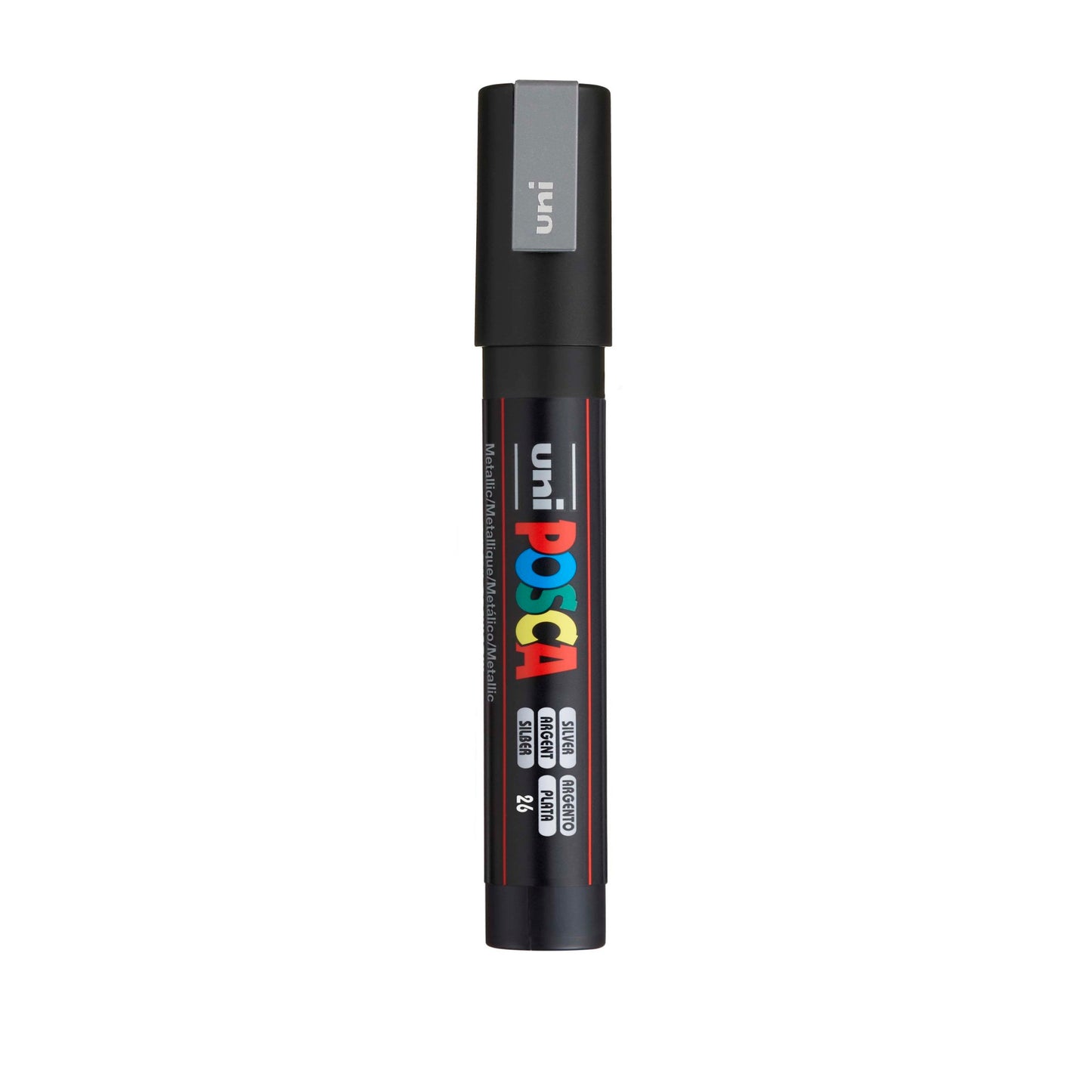 uni® POSCA PC-3M Water-Based Paint Markers, Reversible Fine Tip (0.9-1.3mm), Silver