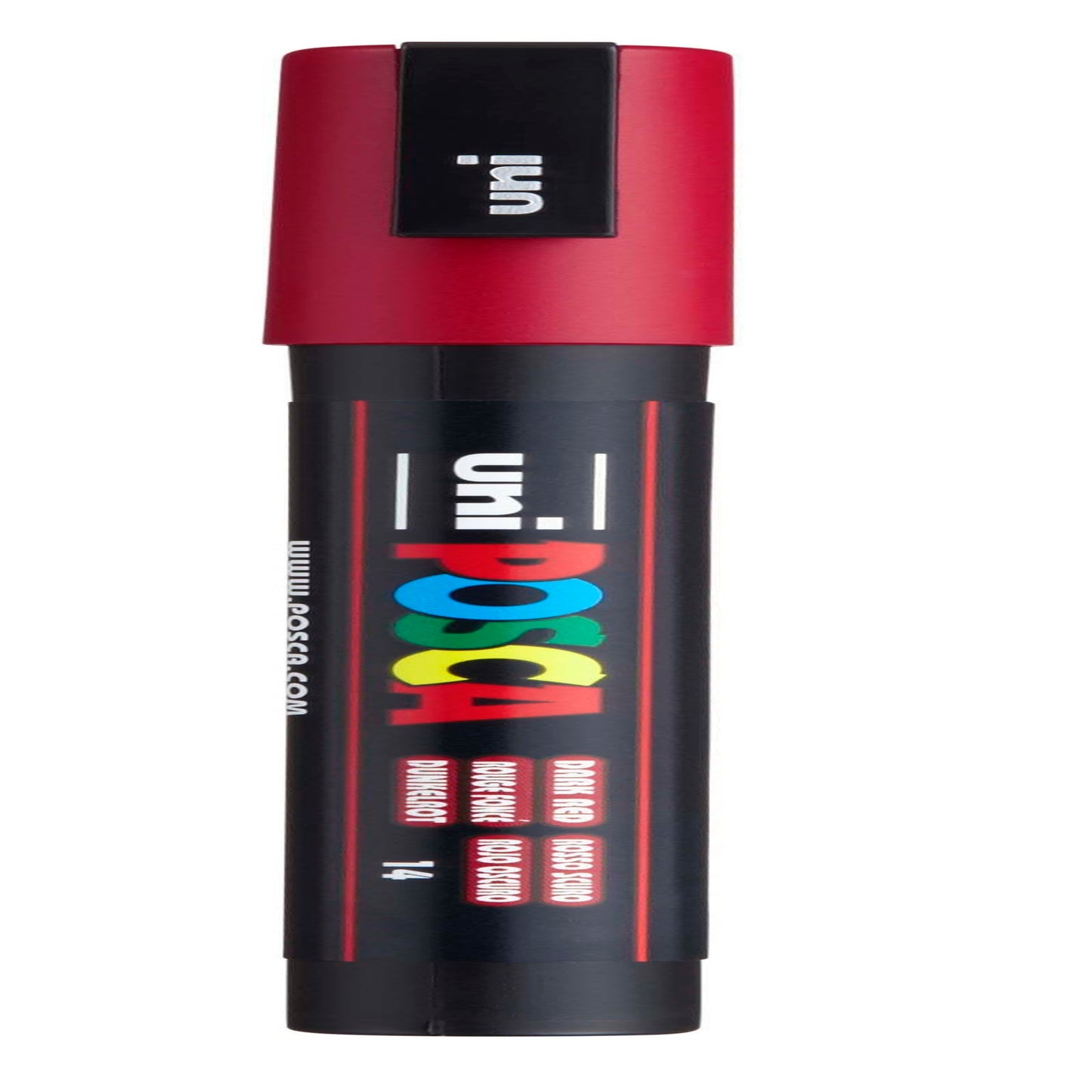 uni® POSCA PC-3M Water-Based Paint Markers, Reversible Fine Tip (0.9-1.3mm), Dark Red