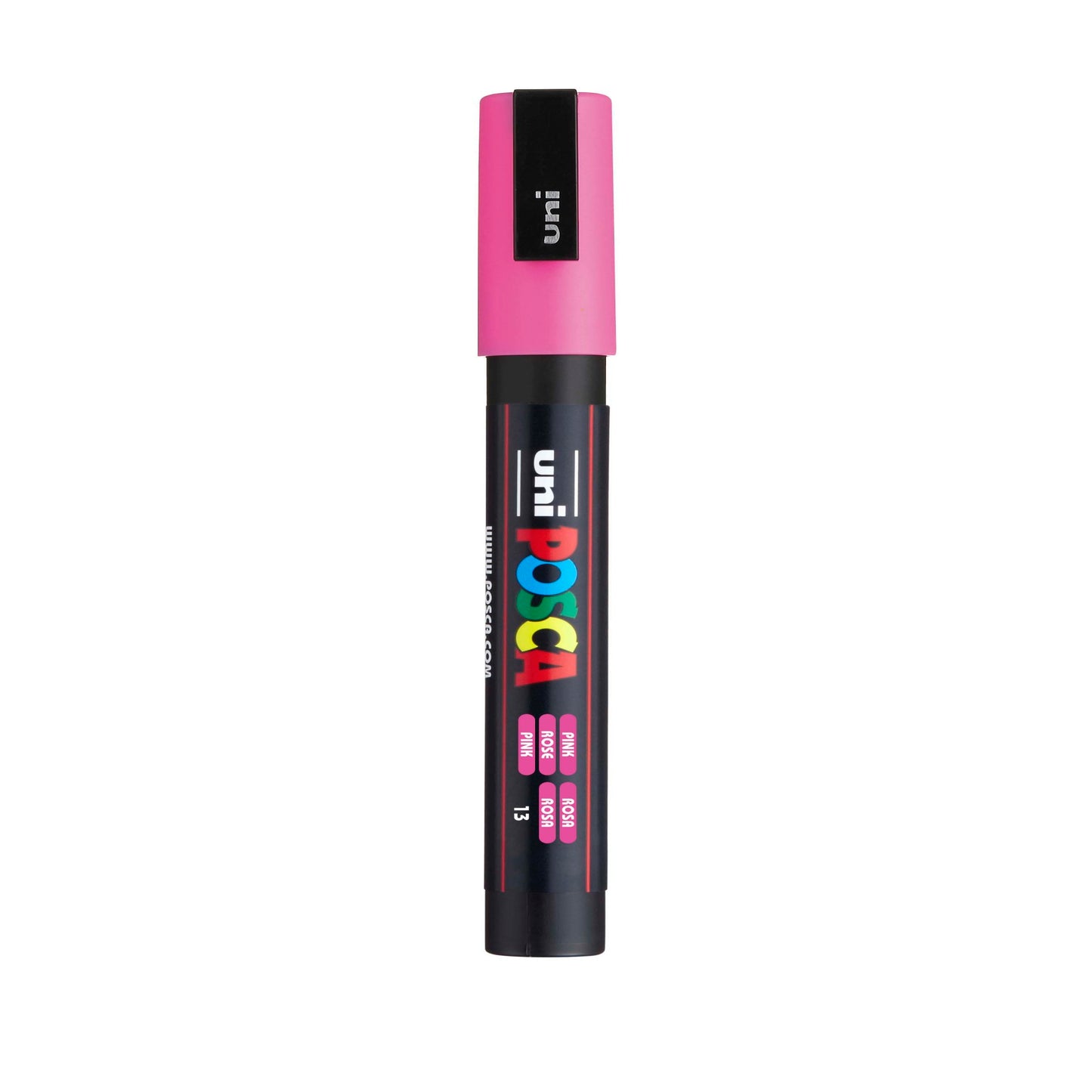 uni® POSCA PC-3M Water-Based Paint Markers, Reversible Fine Tip (0.9-1.3mm), Pink