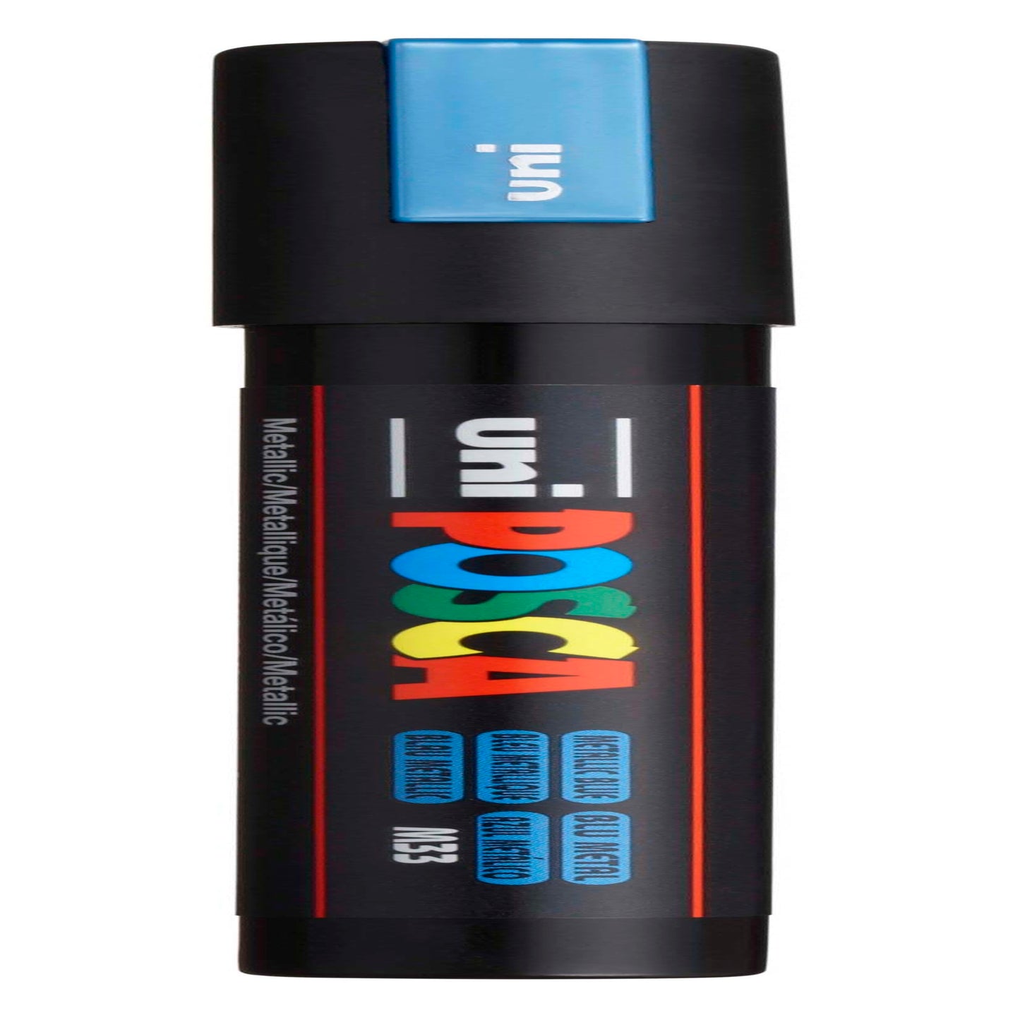 uni® POSCA PC-5M Water-Based Paint Markers, Reversible Medium Tip (1.8-2.5mm), Metallic Blue