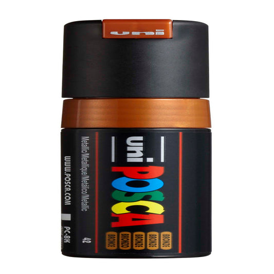 uni® POSCA PC-8K Water-Based Paint Markers, Broad Tip (8mm), Bronze