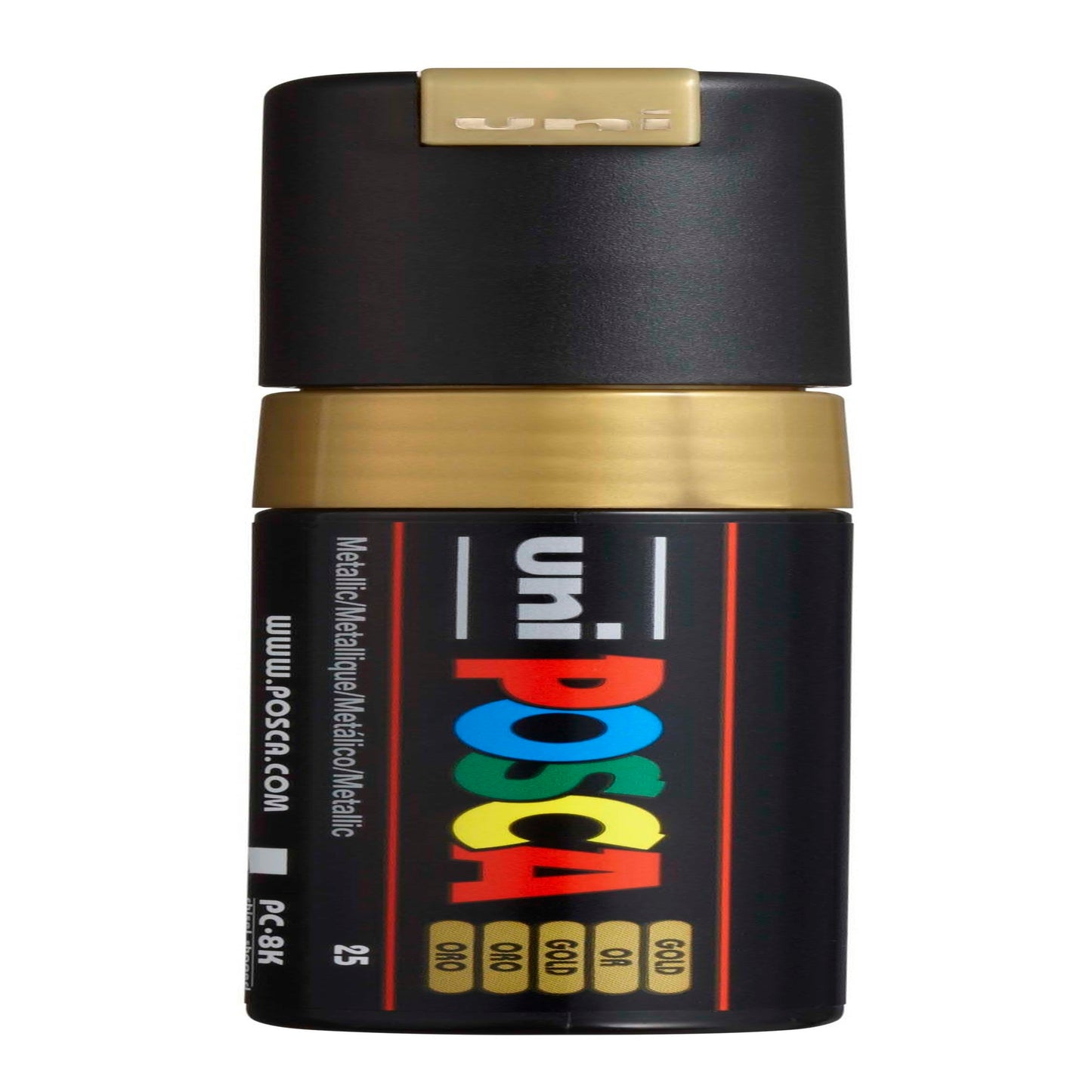 uni® POSCA PC-8K Water-Based Paint Markers, Broad Tip (8mm), Gold