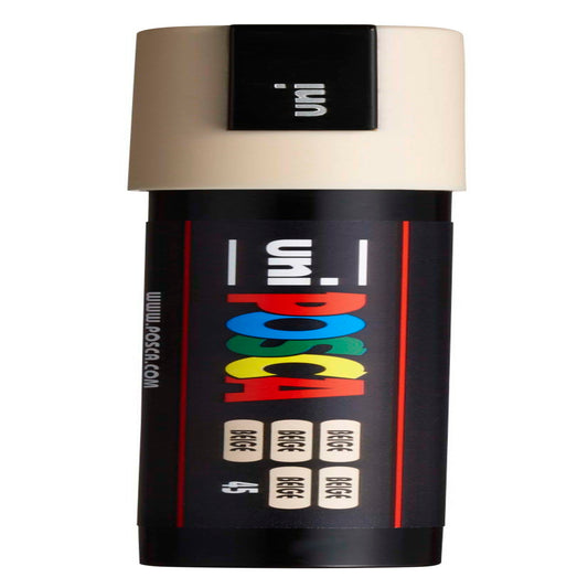 uni® POSCA PC-5M Water-Based Paint Markers, Reversible Medium Tip (1.8-2.5mm), Beige