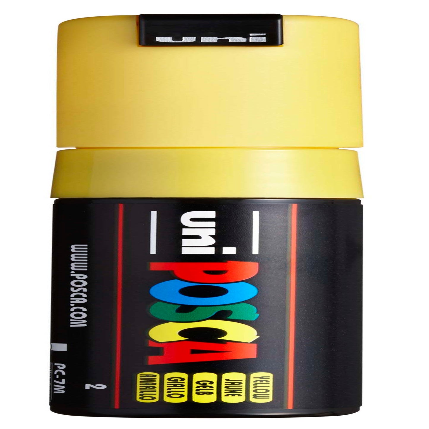 uni® POSCA PC-7M Water-Based Paint Markers, Broad Tip (4.5-5.5mm), Yellow