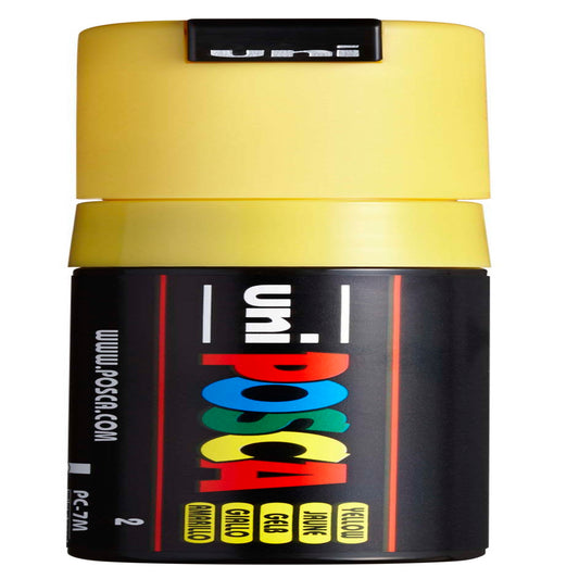 uni® POSCA PC-7M Water-Based Paint Markers, Broad Tip (4.5-5.5mm), Yellow