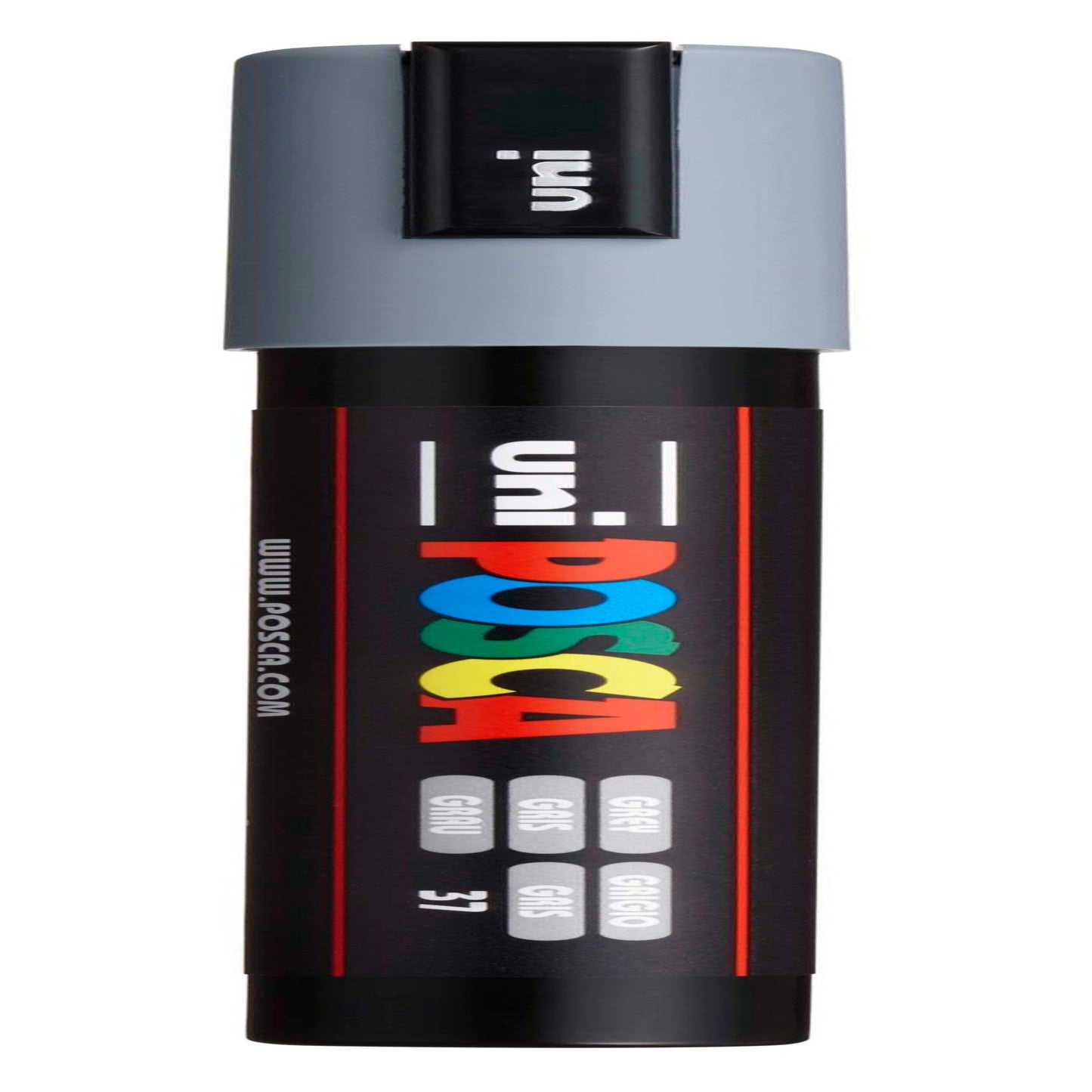 uni® POSCA PC-5M Water-Based Paint Markers, Reversible Medium Tip (1.8-2.5mm), Grey