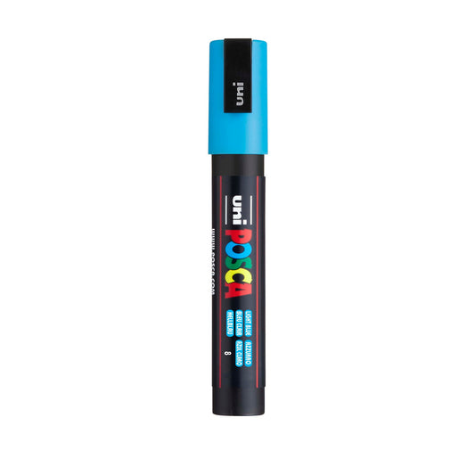 uni® POSCA PC-3M Water-Based Paint Markers, Reversible Fine Tip (0.9-1.3mm), Light Blue