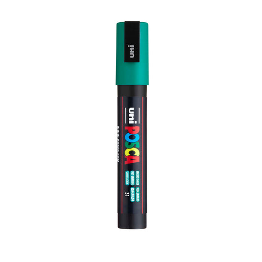 uni® POSCA PC-3M Water-Based Paint Markers, Reversible Fine Tip (0.9-1.3mm), Emerald Green