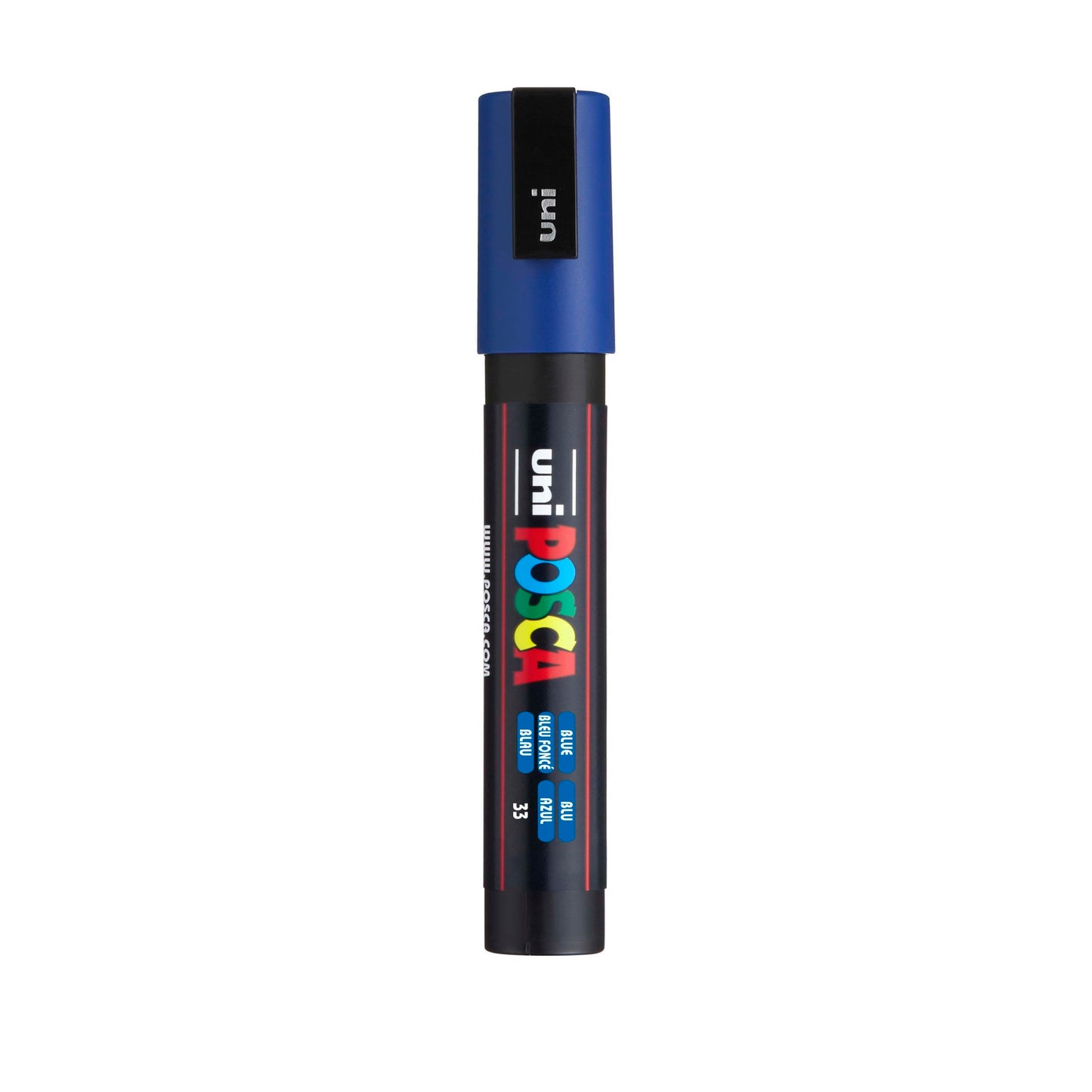 uni® POSCA PC-3M Water-Based Paint Markers, Reversible Fine Tip (0.9-1.3mm), Blue