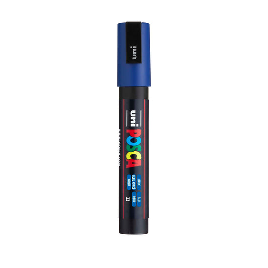 uni® POSCA PC-3M Water-Based Paint Markers, Reversible Fine Tip (0.9-1.3mm), Blue