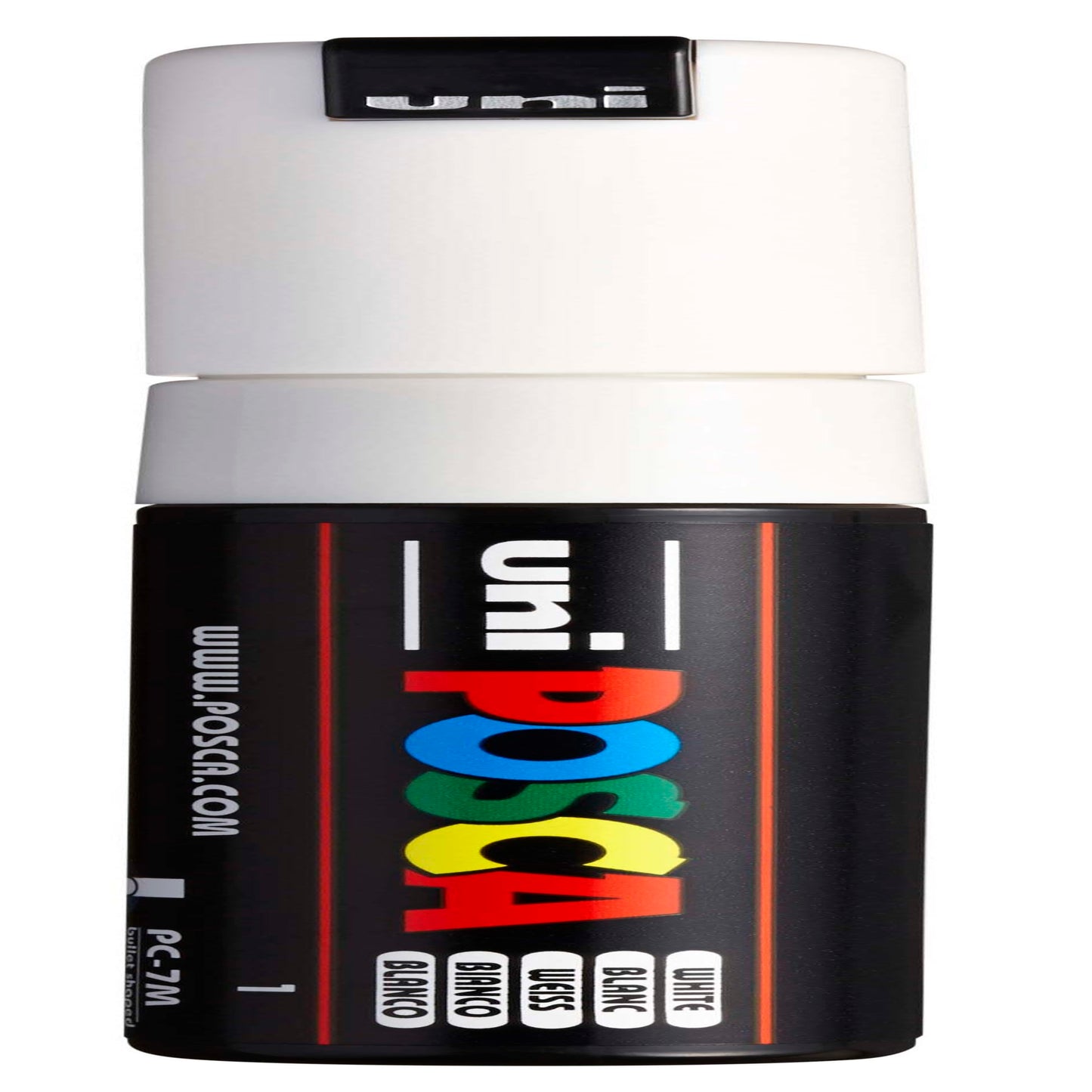 uni® POSCA PC-7M Water-Based Paint Markers, Broad Tip (4.5-5.5mm), White