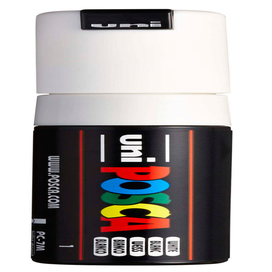 uni® POSCA PC-7M Water-Based Paint Markers, Broad Tip (4.5-5.5mm), White