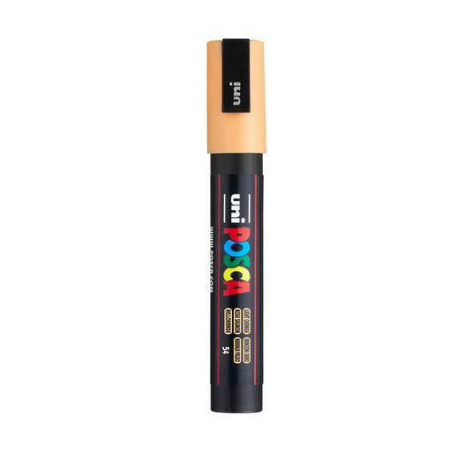 uni® POSCA PC-3M Water-Based Paint Markers, Reversible Fine Tip (0.9-1.3mm), Light Orange